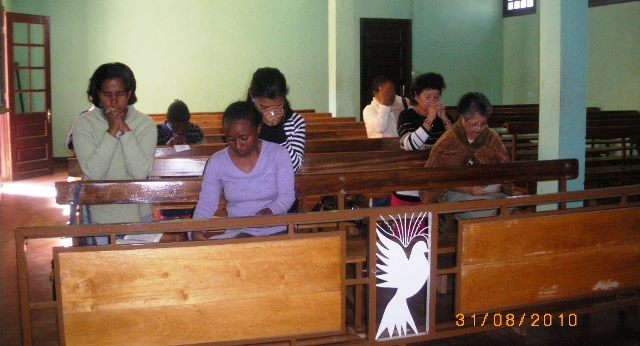 dans la chapelle d'Ankadikolo